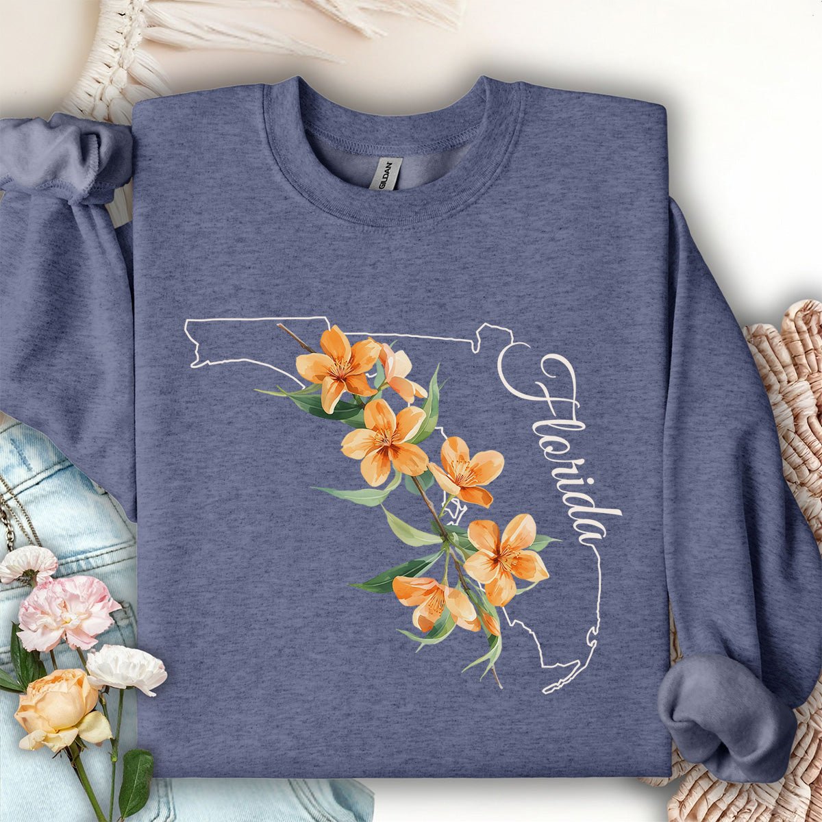Florida State Flower Sweatshirt - Orange Blossom