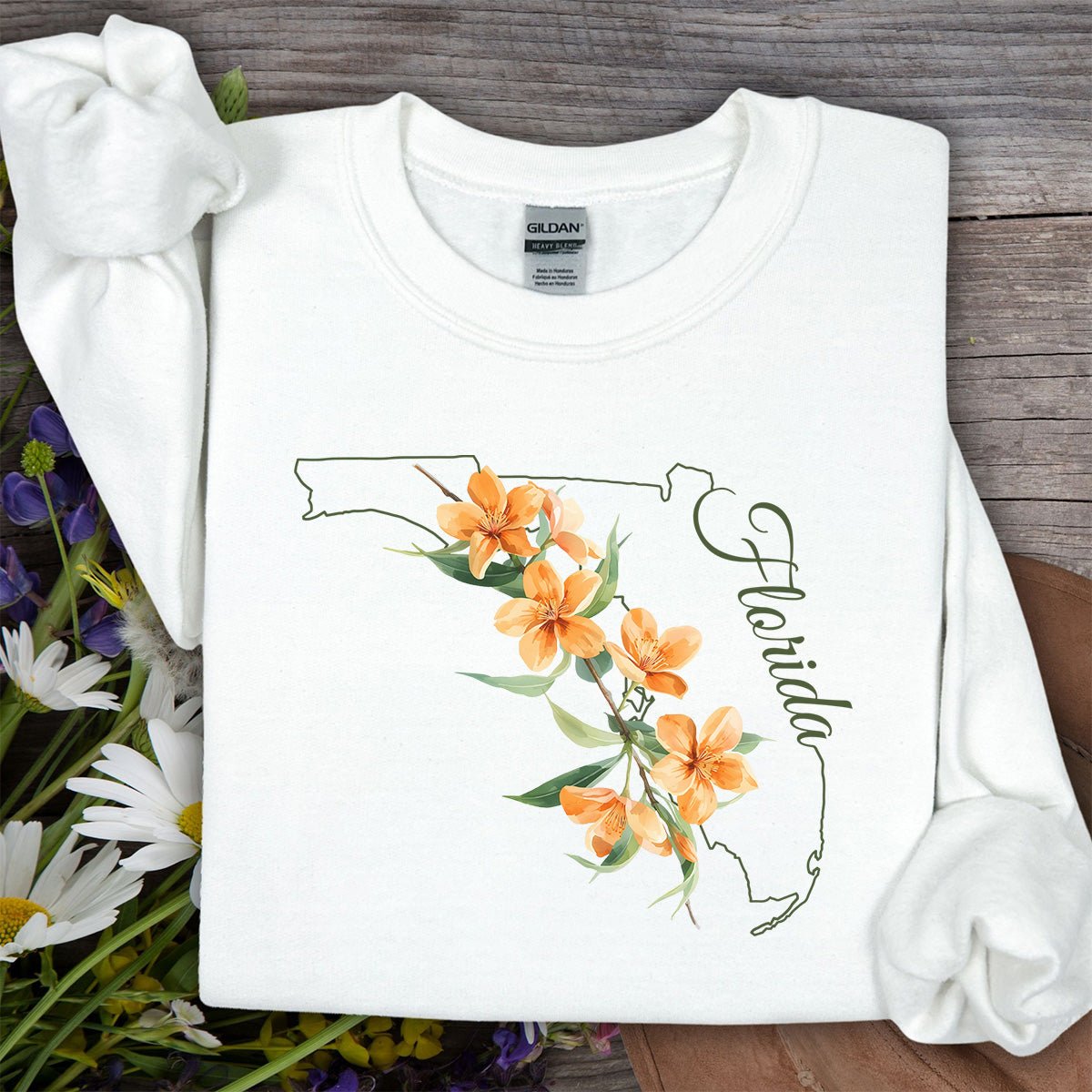 Florida State Flower Sweatshirt - Orange Blossom