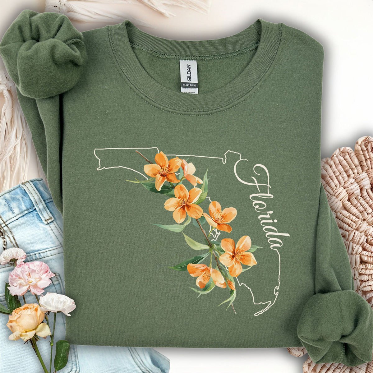 Florida State Flower Sweatshirt - Orange Blossom