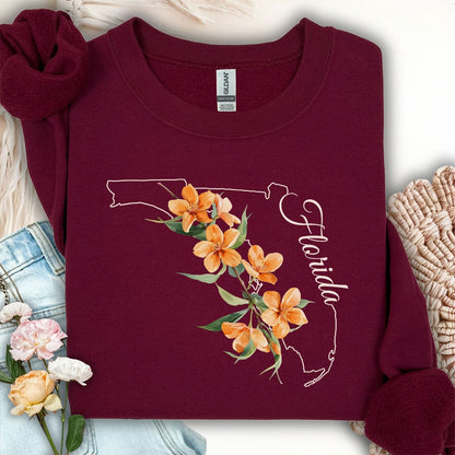 Florida State Flower Sweatshirt - Orange Blossom
