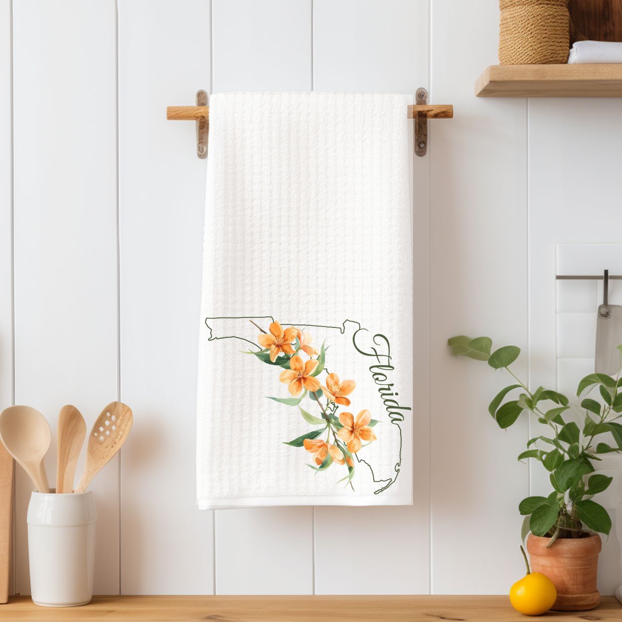 Florida State Flower Tea Towel  — Orange Blossom