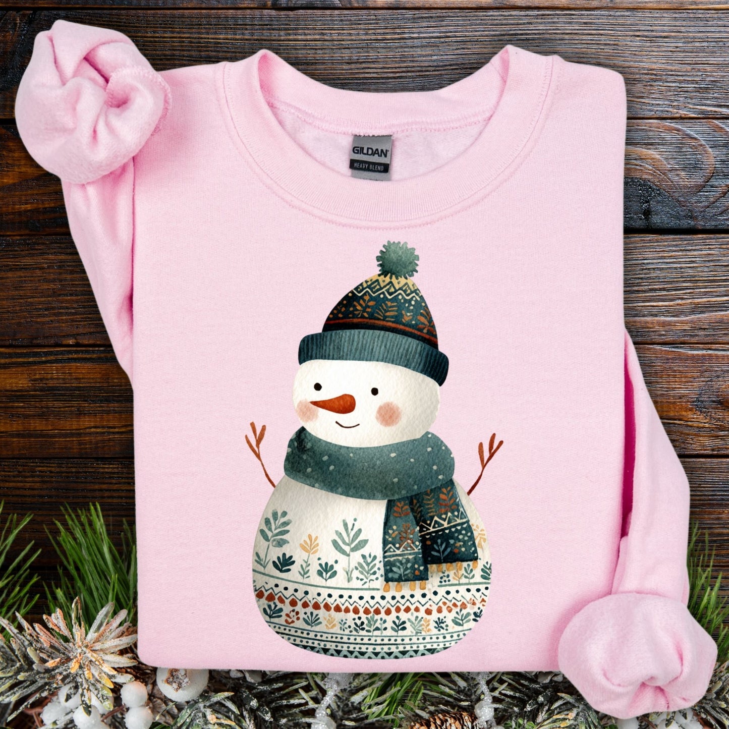 Folk Art Artistic Snowman Sweatshirt