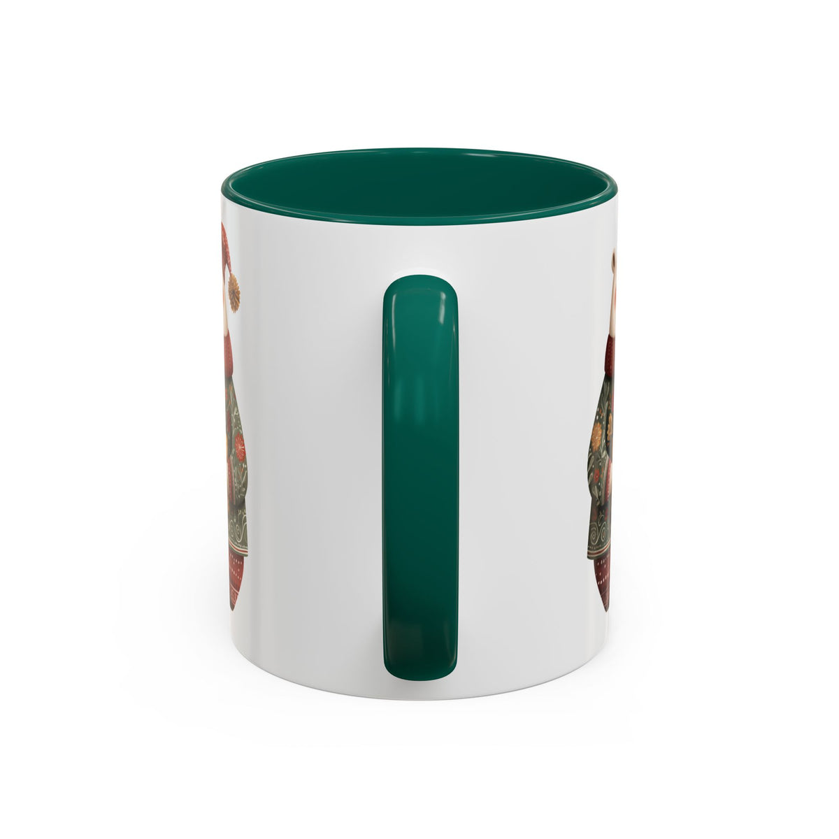 Folk Art Christmas Polar Bear Mug (11/15oz)