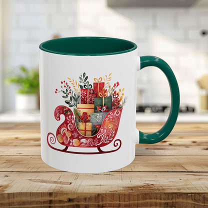 Folk Art Christmas Sleigh Mug (11/15oz)