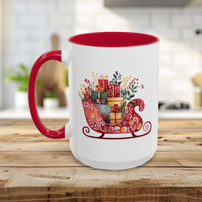 Folk Art Christmas Sleigh Mug (11/15oz)