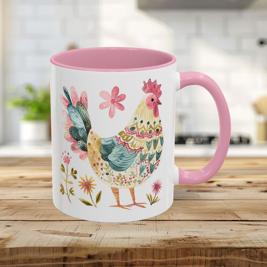 Folk Art Colorful Rooster Mug (11/15oz)