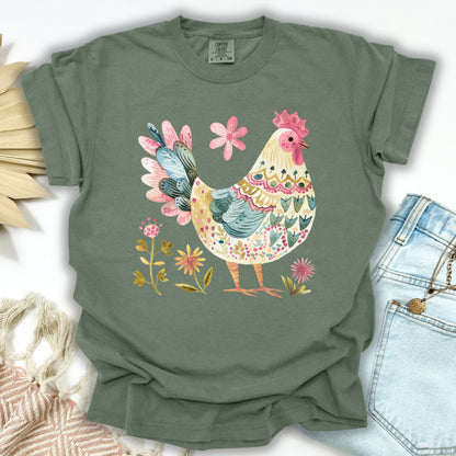 Folk Art Colorful Rooster T-Shirt