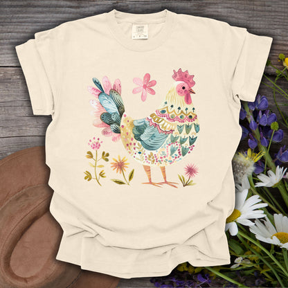 Folk Art Colorful Rooster T-Shirt