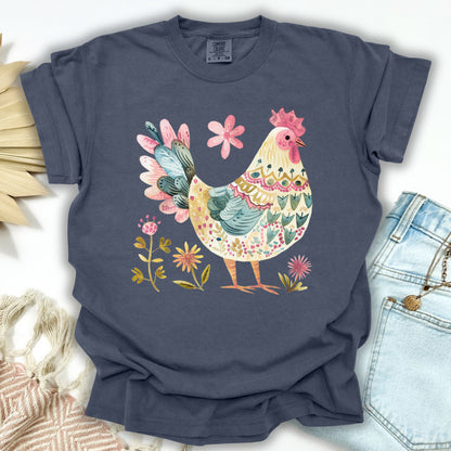 Folk Art Colorful Rooster T-Shirt