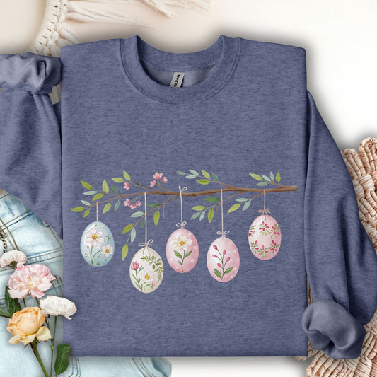 Folk Art Easter Egg Branch Sweatshirt