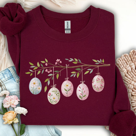 Folk Art Easter Egg Branch Sweatshirt