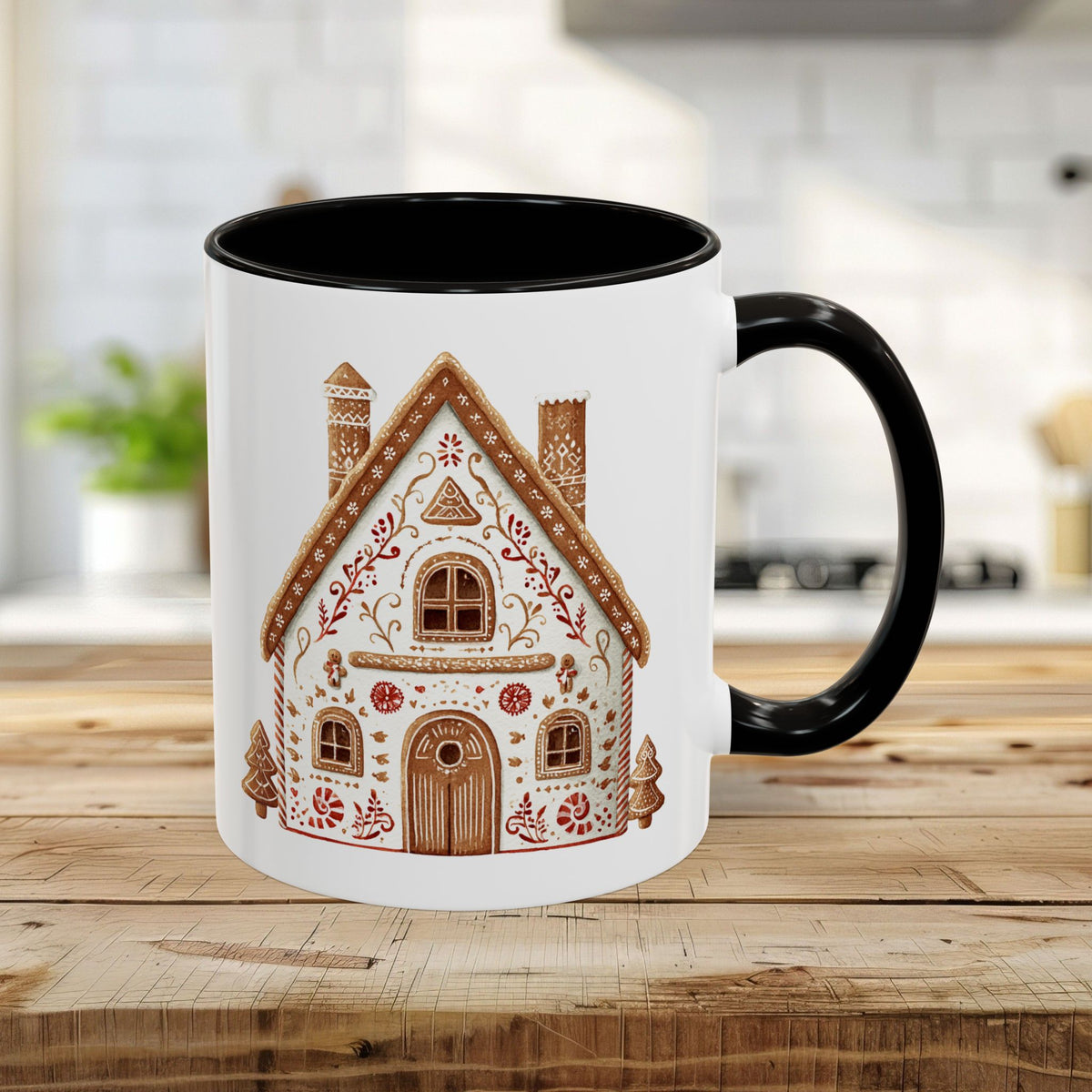 Folk Art Gingerbread House Mug (11/15oz)