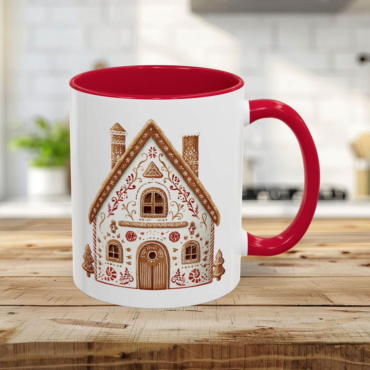 Folk Art Gingerbread House Mug (11/15oz)
