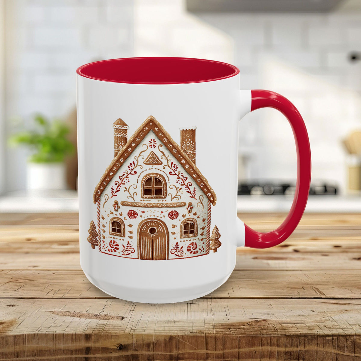 Folk Art Gingerbread House Mug (11/15oz)