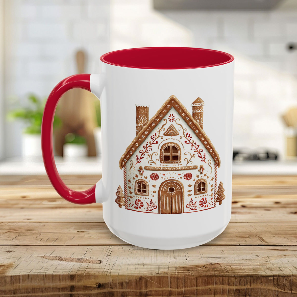 Folk Art Gingerbread House Mug (11/15oz)