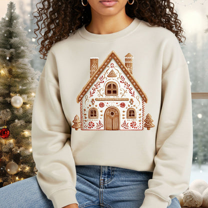 Folk Art Gingerbread House Sweatshirt