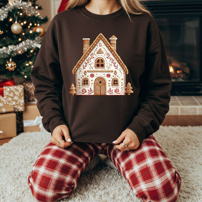 Folk Art Gingerbread House Sweatshirt