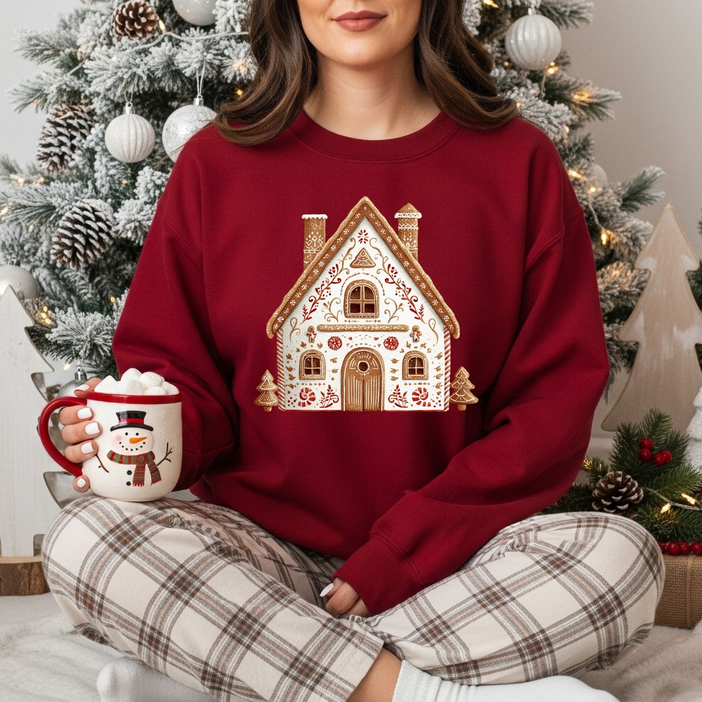 Folk Art Gingerbread House Sweatshirt