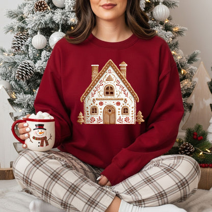 Folk Art Gingerbread House Sweatshirt