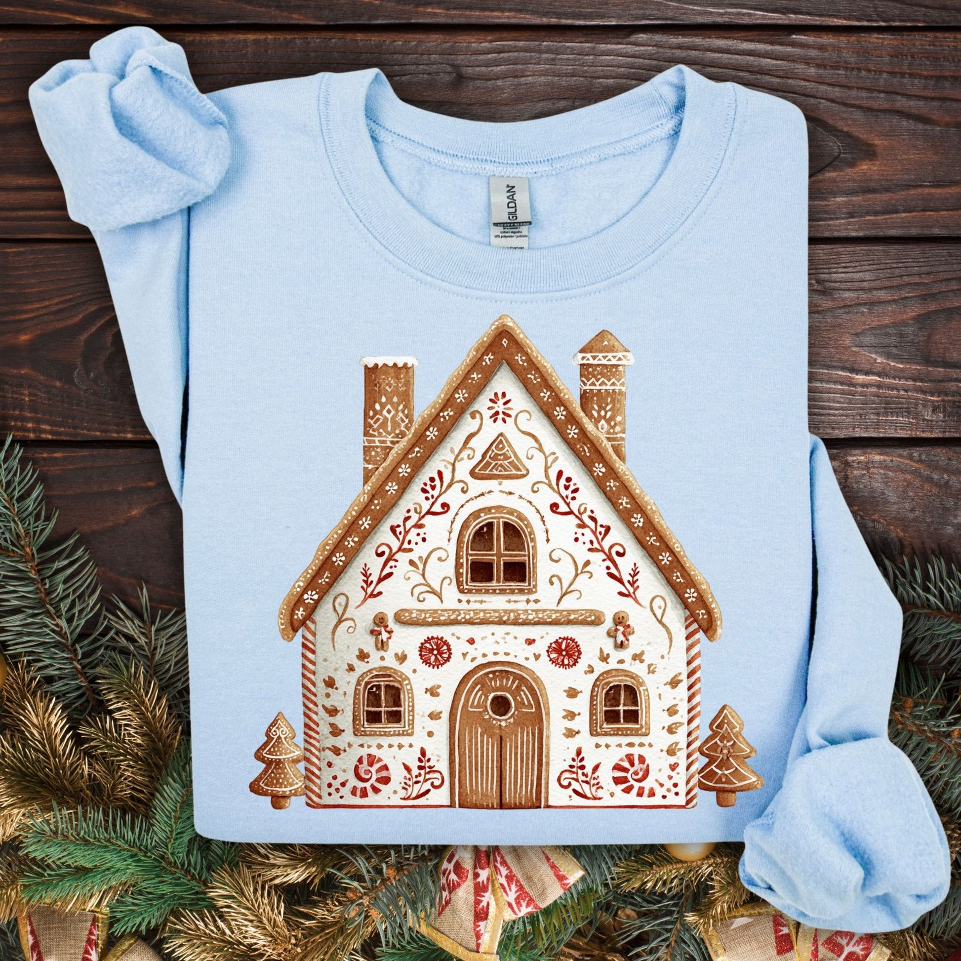 Folk Art Gingerbread House Sweatshirt