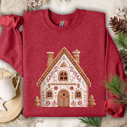 Folk Art Gingerbread House Sweatshirt