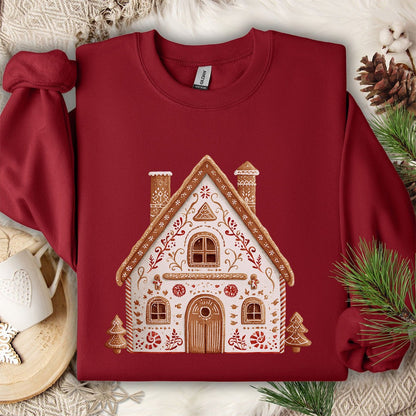 Folk Art Gingerbread House Sweatshirt
