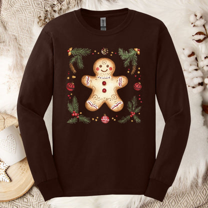 Folk Art Gingerbread Man Long Sleeve Tee