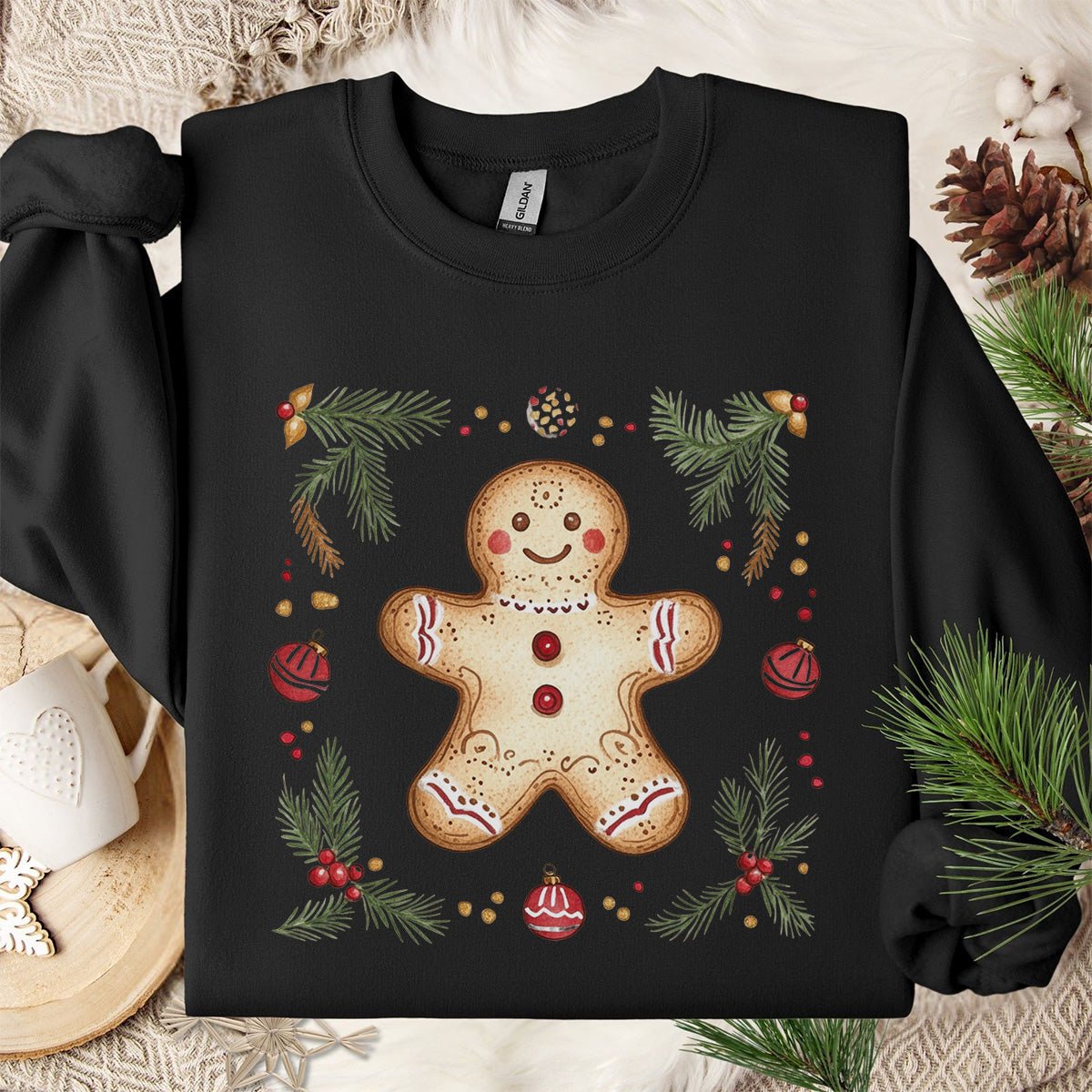 Folk Art Gingerbread Man Sweatshirt