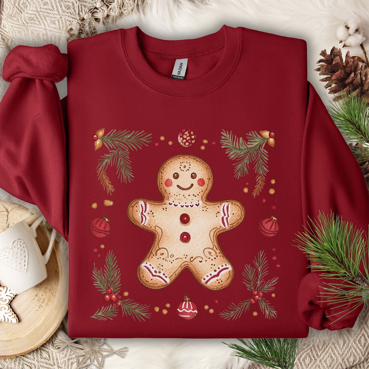 Folk Art Gingerbread Man Sweatshirt