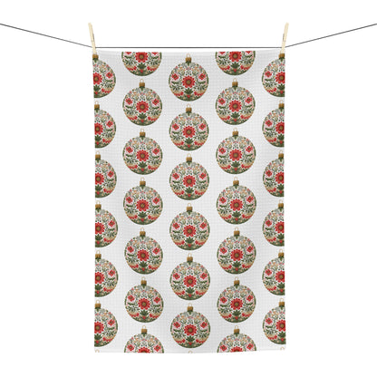 Folk Art Ornament Microfiber Tea Towel