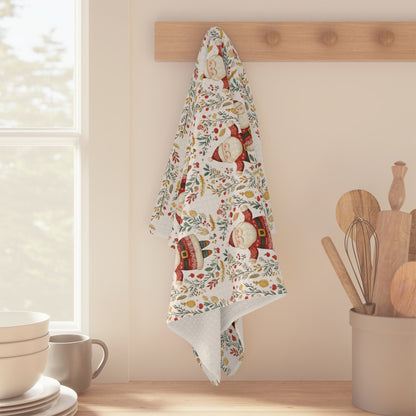 Folk Art Santa Tea Towel