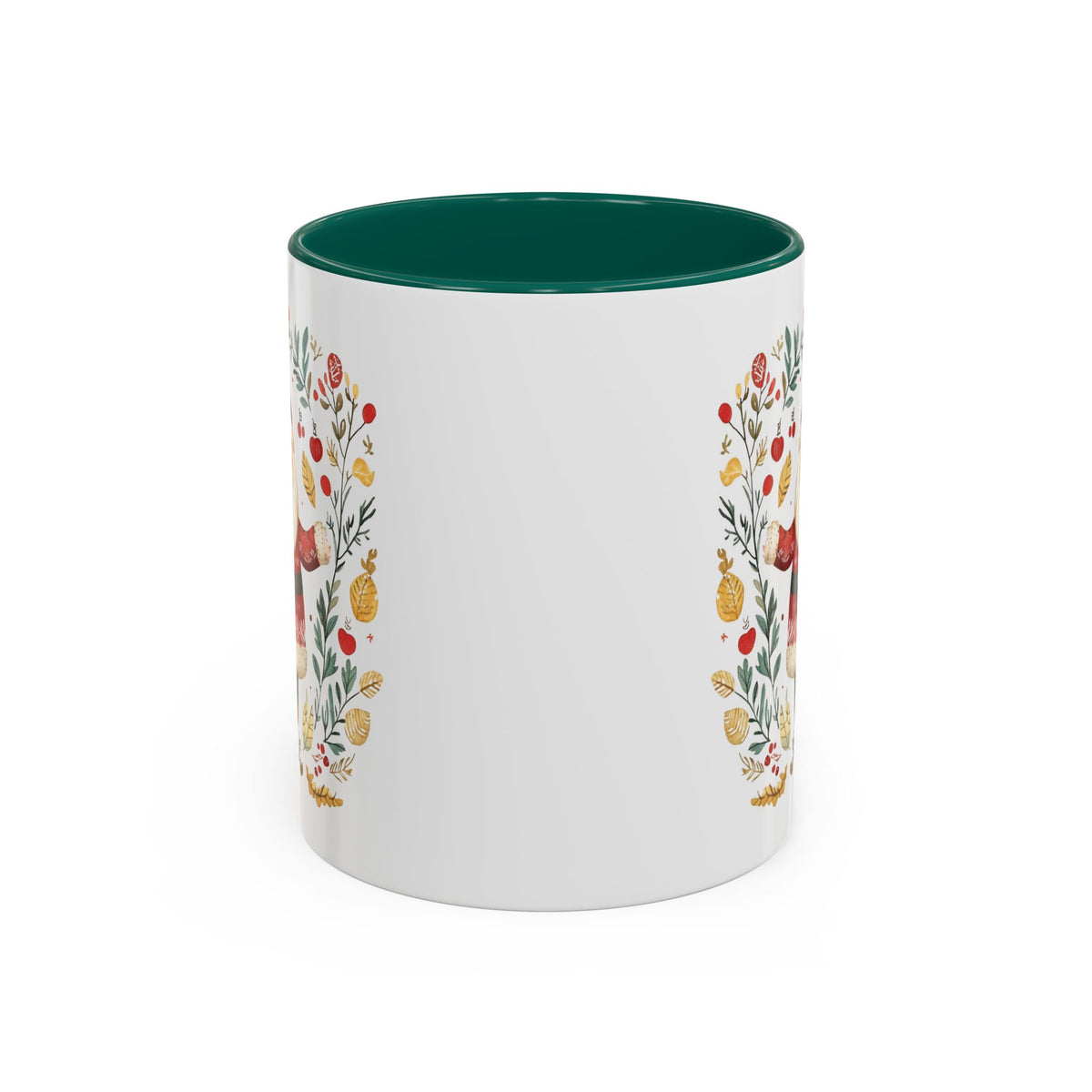 Folk Art Santa Wreath Mug (11/15 oz)