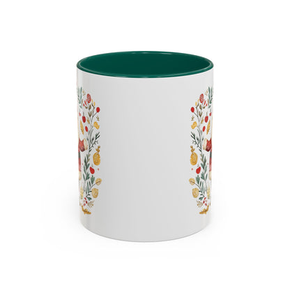 Folk Art Santa Wreath Mug (11/15 oz)