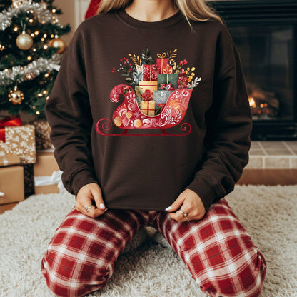 Folk Art Sleigh Sweatshirt