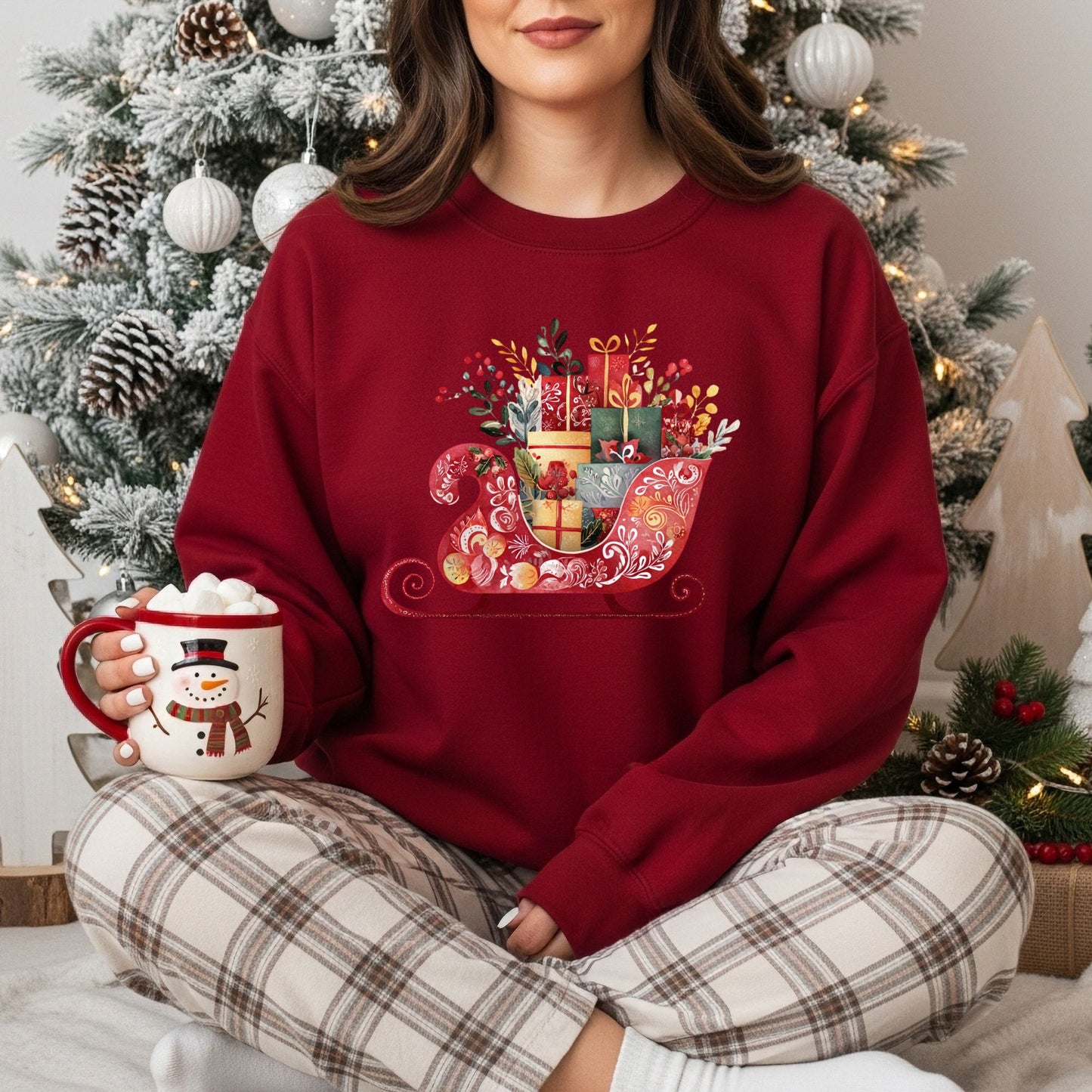 Folk Art Sleigh Sweatshirt