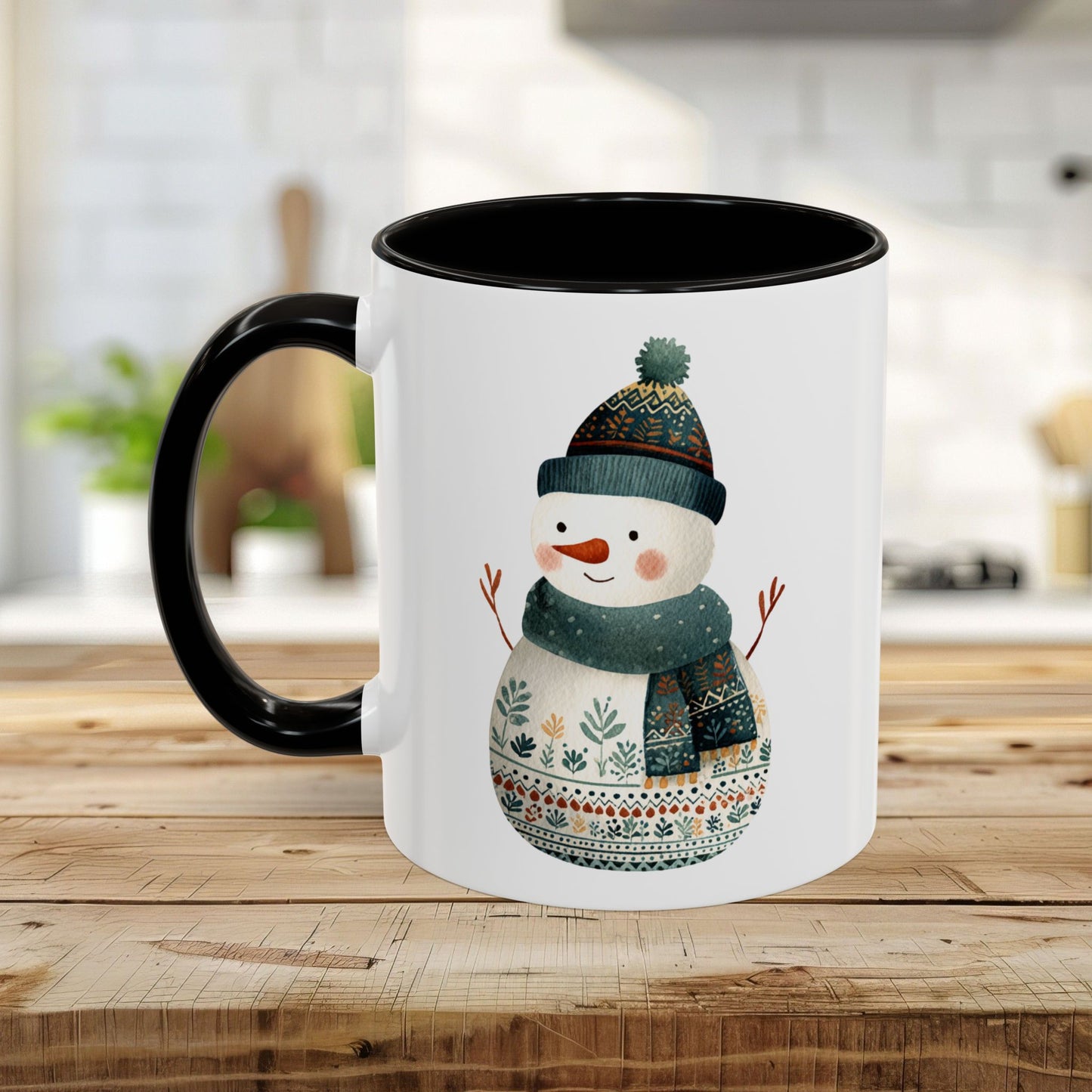 Folk Art Snowman Mug (11/15oz)
