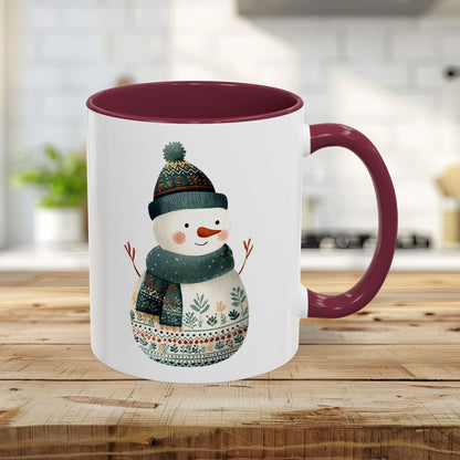 Folk Art Snowman Mug (11/15oz)