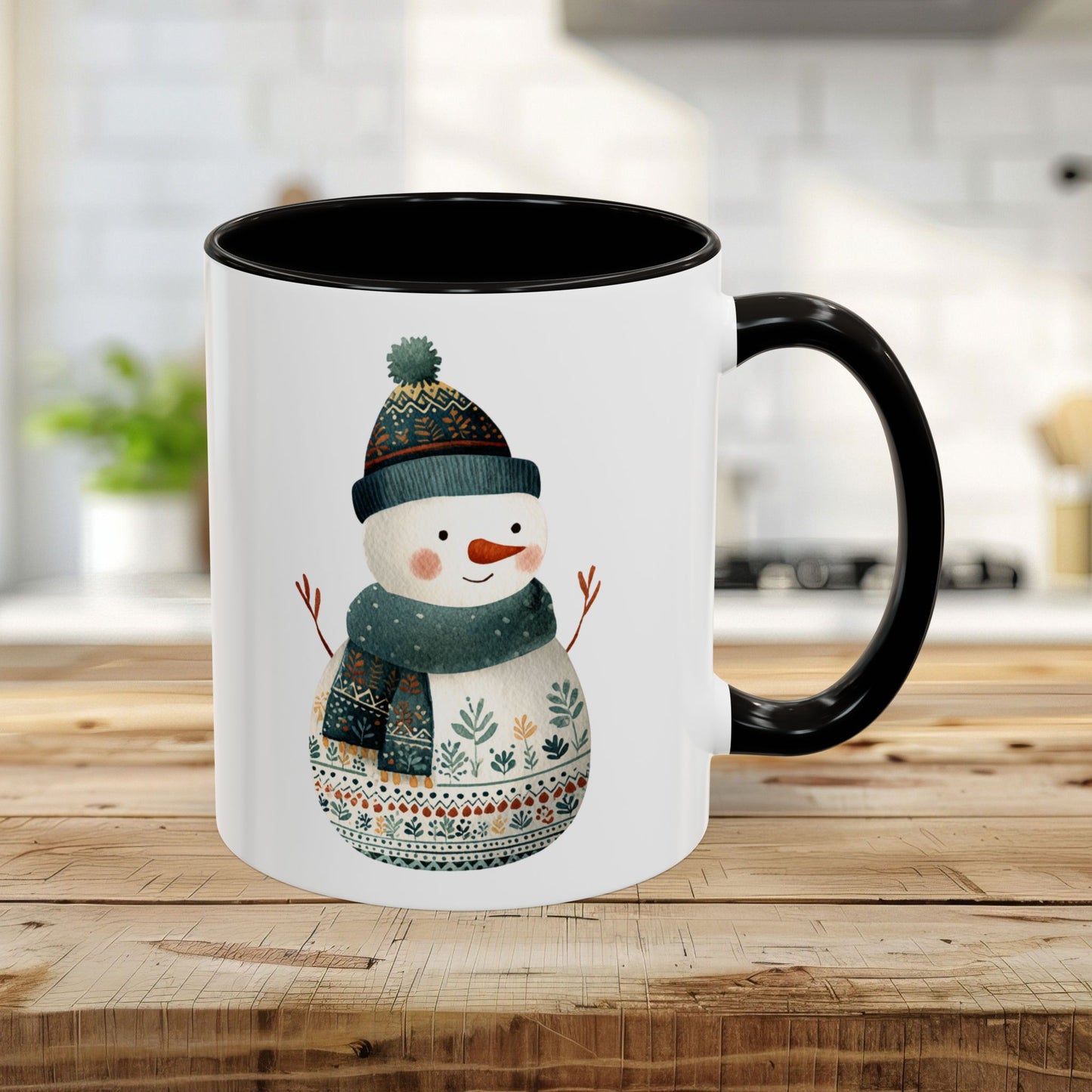 Folk Art Snowman Mug (11/15oz)