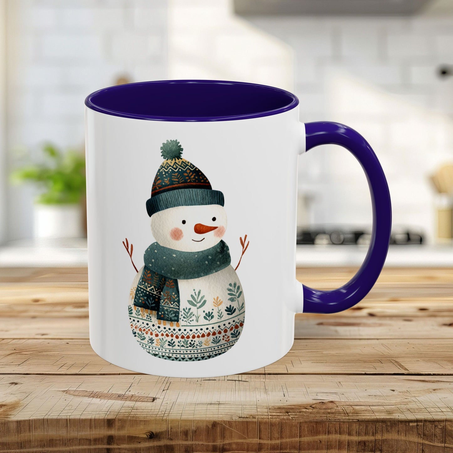 Folk Art Snowman Mug (11/15oz)