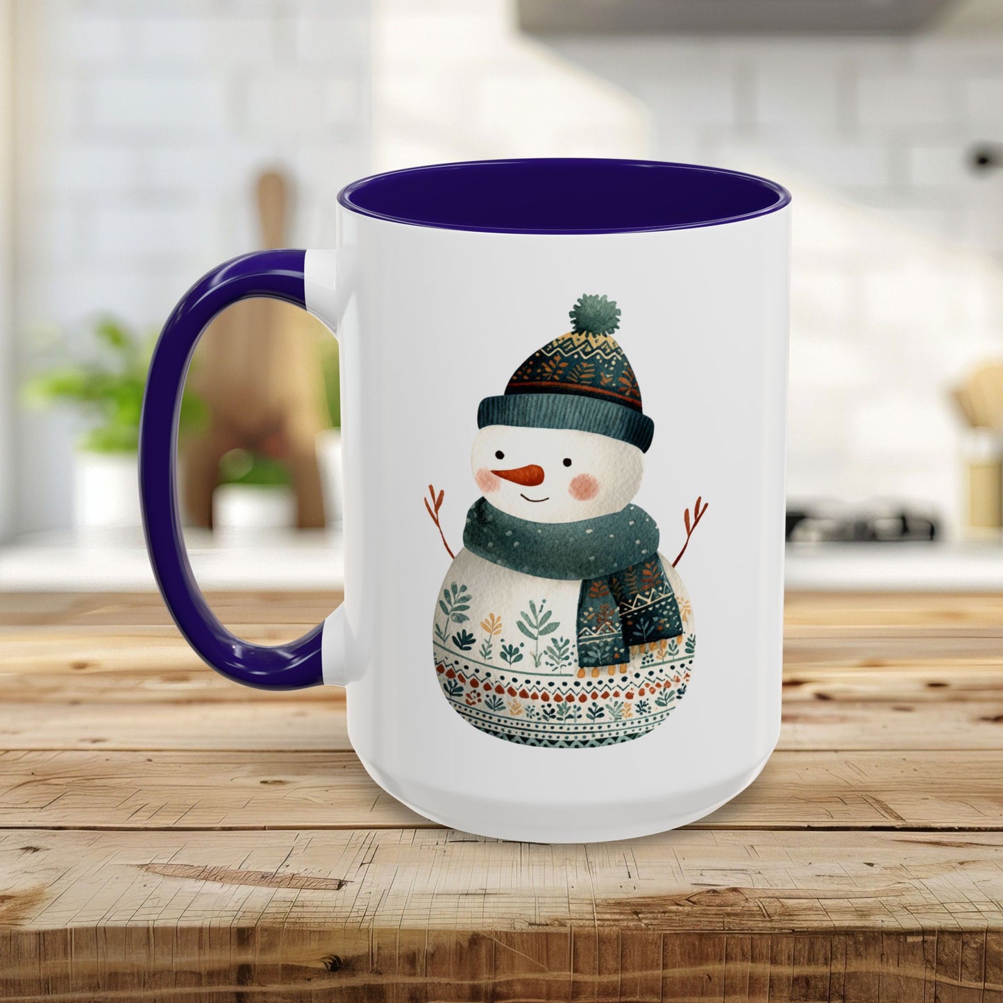 Folk Art Snowman Mug (11/15oz)
