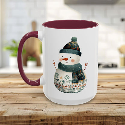 Folk Art Snowman Mug (11/15oz)