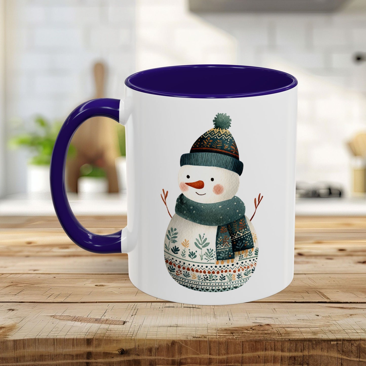 Folk Art Snowman Mug (11/15oz)