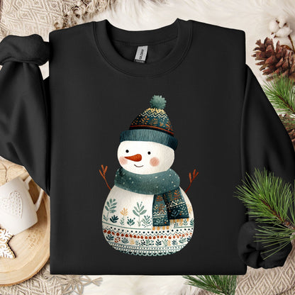 Folk Art Snowman Sweatshirt