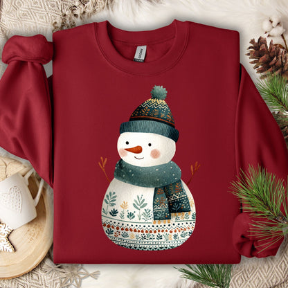Folk Art Snowman Sweatshirt