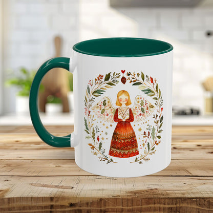 Folk Art Winter Angel Mug (11/15oz)