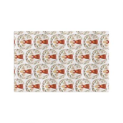Folk Art Winter Angel Tea Towel