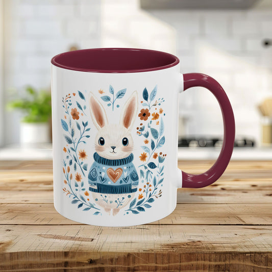Folk Art Winter Rabbit Mug (11/15oz)
