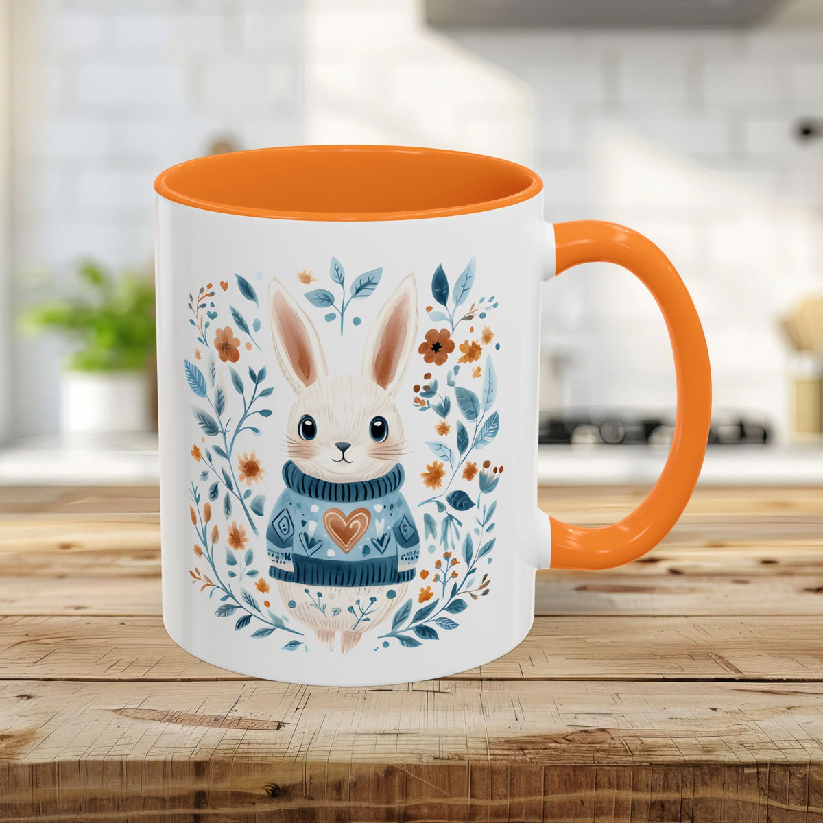 Folk Art Winter Rabbit Mug (11/15oz)