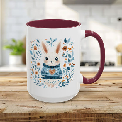 Folk Art Winter Rabbit Mug (11/15oz)