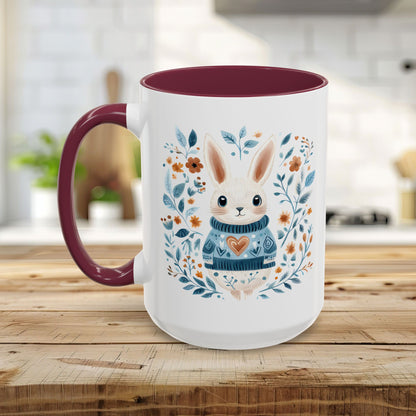 Folk Art Winter Rabbit Mug (11/15oz)